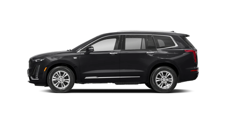 Cadillac XT6 in black, side view – RoolDrive Luxury Sedan
